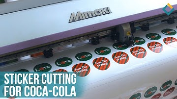 Sticker Printing Process and Plotter Cutting for Coca Cola