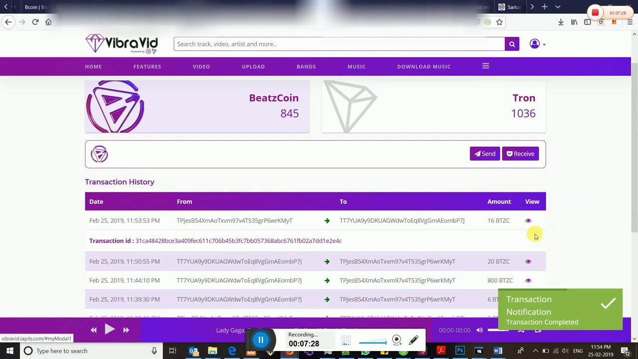 cryptocurrency music platform