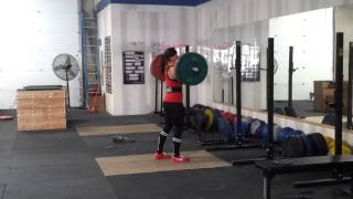 Michelle Clark 175# split jerk CrossFit 515