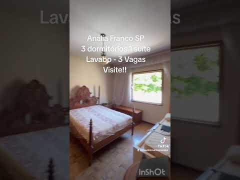 Vídeo do imóvel — Sobrado com 3 dormitórios sendo 1 suíte, lavabo, dependência de empregada, 3 vagas de garagem no Jardim Anália Franco