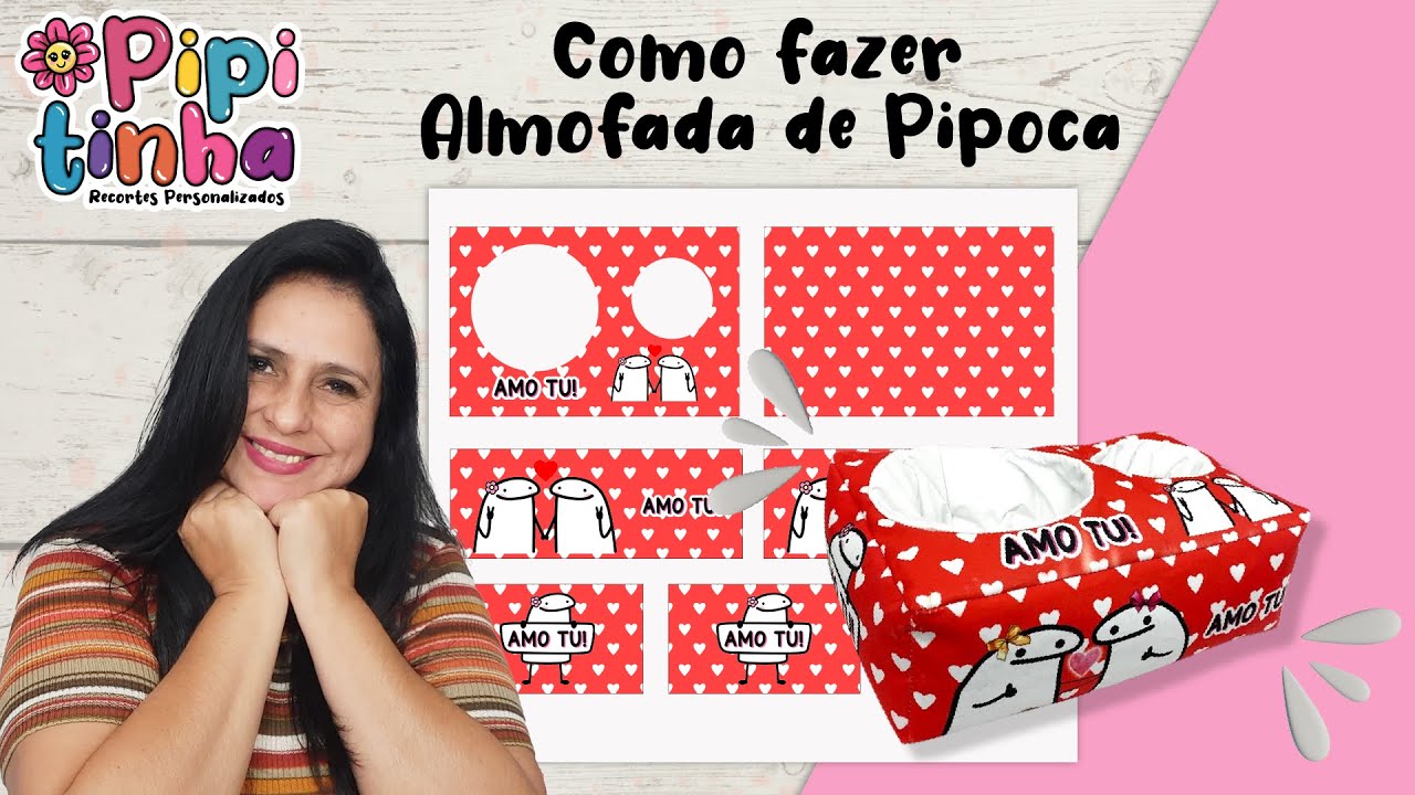 ALMOFADA DE PIPOCA COM RECORTE SUBLIMADO