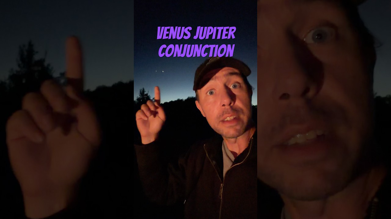 Venus Jupiter Conjunction through telescope
