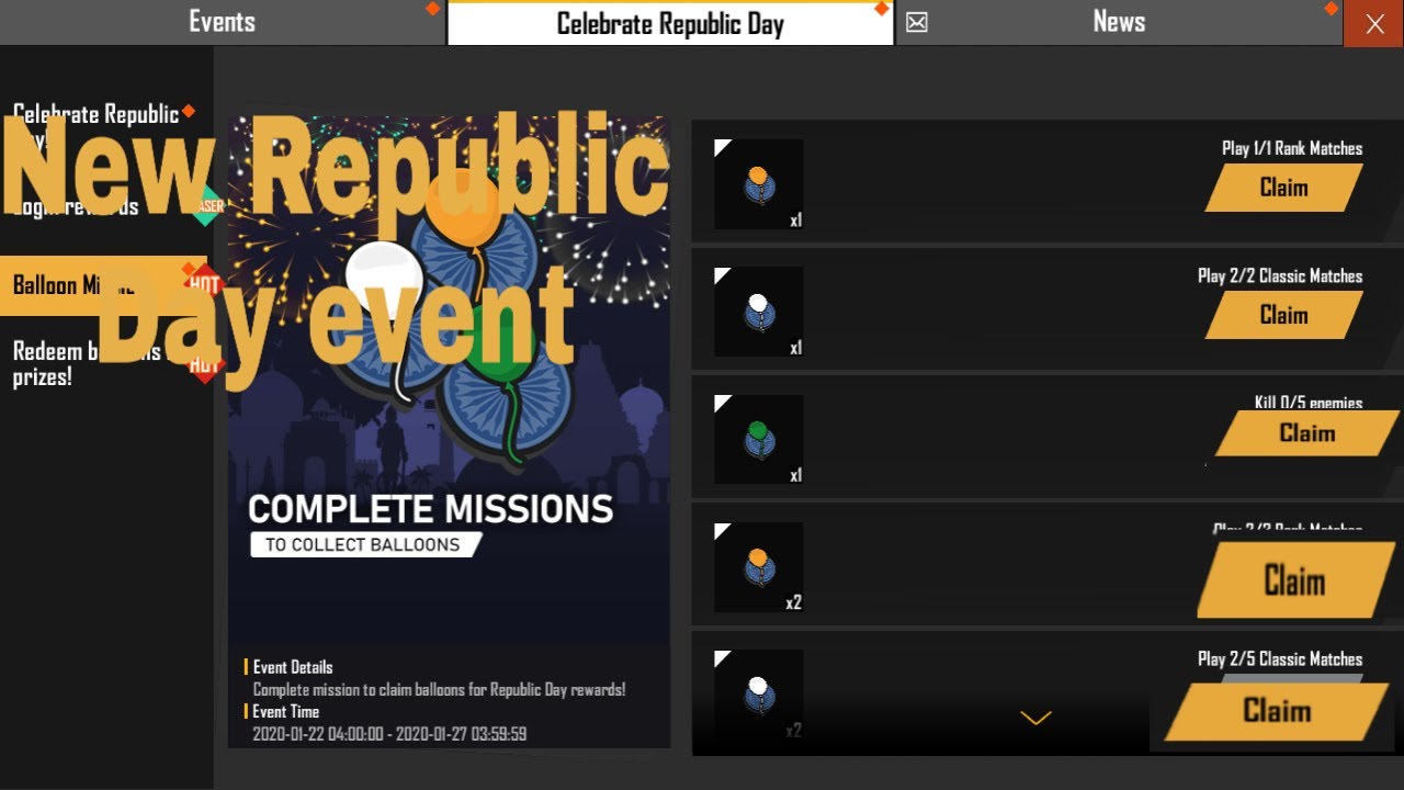 New Republic Day Event In The Game YouTube