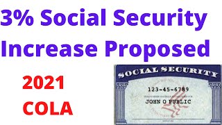 🔴Emergency Social Security 2021 Adjusrment 3% Increase Proposal