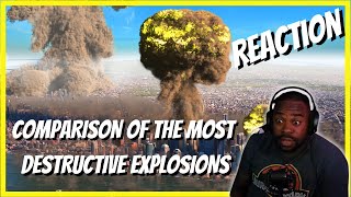 COMPARISON of the most DESTRUCTIVE EXPLOSIONS REACTION