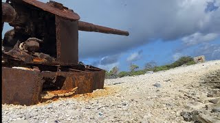 Peale Island Walkthrough (Wake Atoll). PanAm Buildings and the Coastal Defense Gun. Raw video.