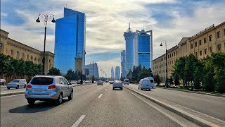 Musiqi Sədasıyla Bakının Gözəl Küçələri 30 Mart 2022 4K Avto Tur, Baki Yollari, Kuceleri - Drive