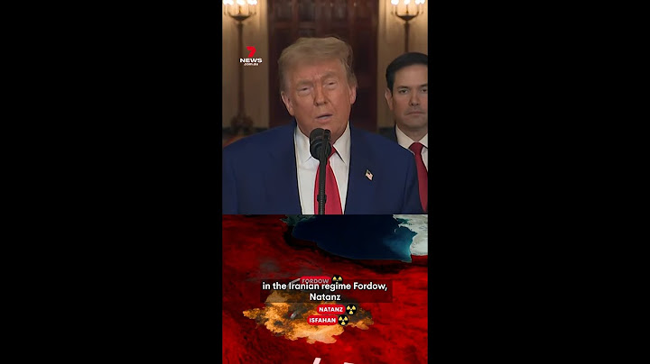Donald Trump addresses US strikes on Iran