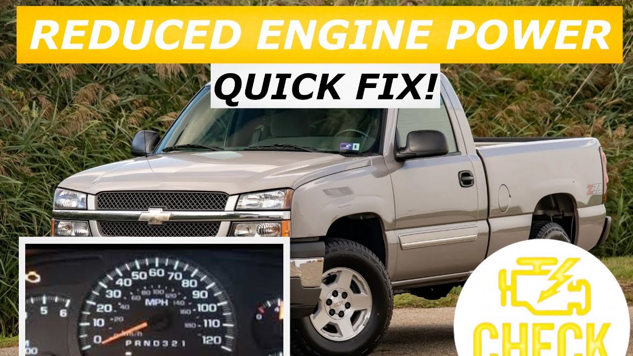 Reduced Engine Power FIX! Chevy Silverado GMC Sierra Tahoe Yukon - YouTube