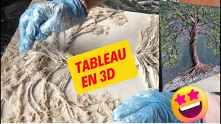 #Tableau 3D reliefs #idée #paint_with_me #diy #peinture décoration tableau حيل وأفكار لعمل لوحة فنية