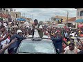 Shatta wales arrival in berekum ahead of his konekt concert