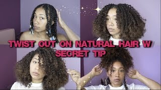 Flat twist out on natural hair | w/ my secret trick🤫 | w/ different ways to wear it