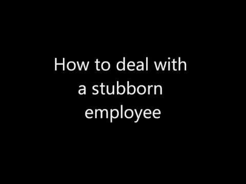 How to deal with a stubborn employee