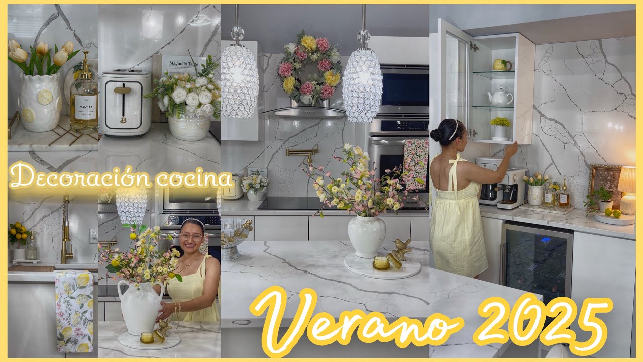 IDEAS PARA DECORAR TU HOGAR VERANO🍋🍃Elegante y Sutil | COCINA IDEAS + TIPS #lauraweymandecolin