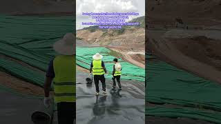 #geomembrane #geotextile During the construction of a large-scale tailings pond seepage control