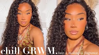 Chill GRWM | Effortless Hair + Flawless Simple Makeup Routine | Kiss Love Hair Co.