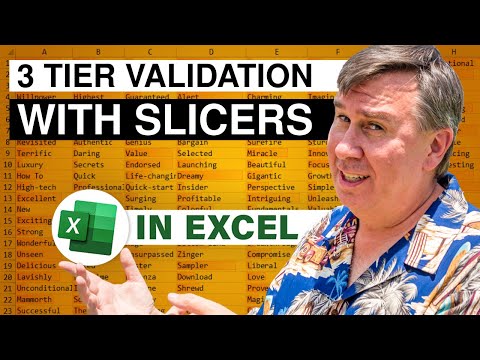Excel - 3 Level Validation Using Slicers - Episode 1798