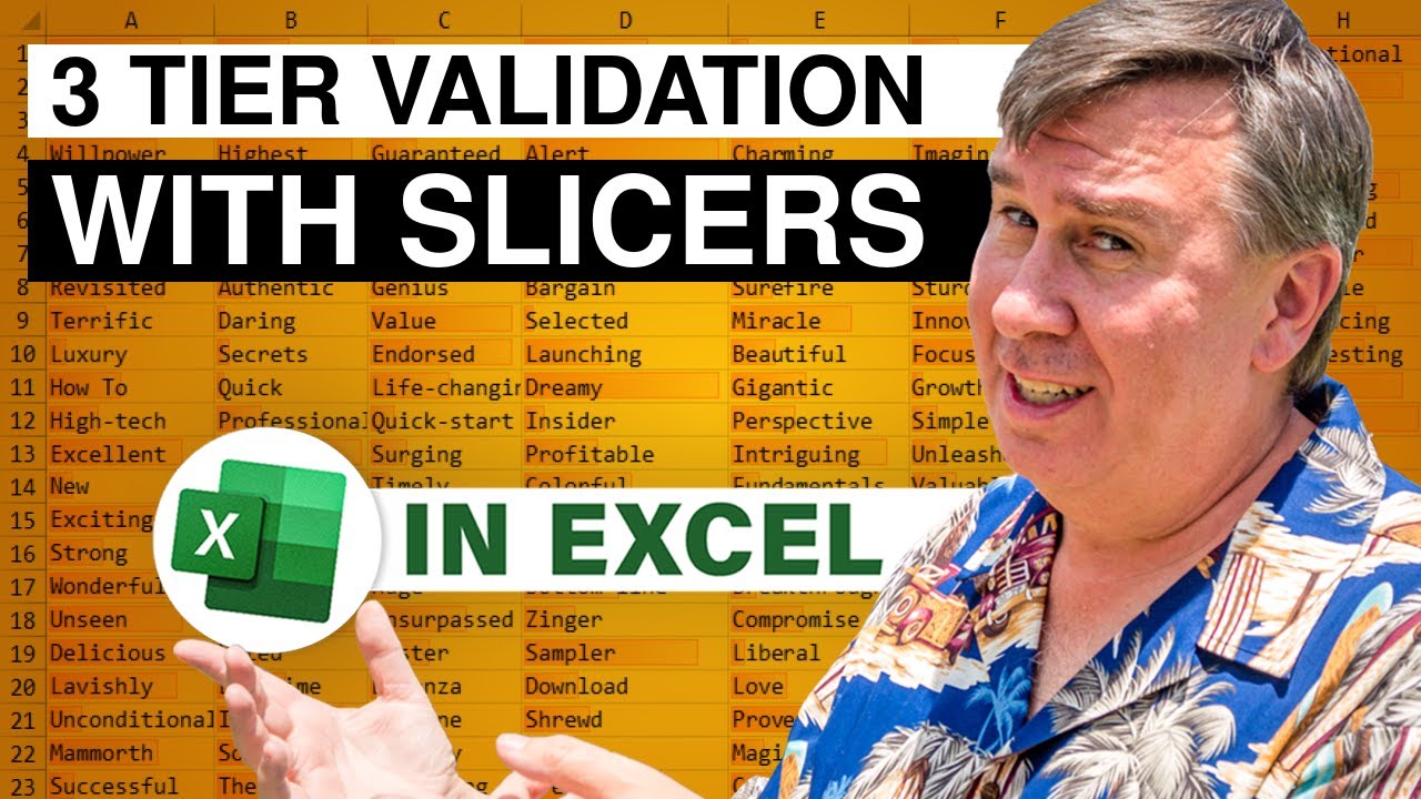 Excel - 3 Level Validation Using Slicers - Episode 1798 - YouTube