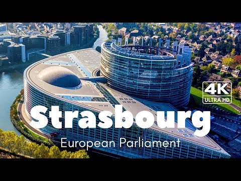 Strasbourg, European Parliament, Walking Tour 4K