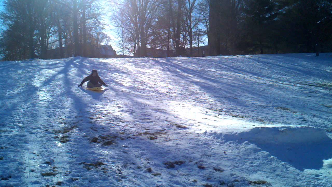 Sledding Over Ramp Sitting - YouTube