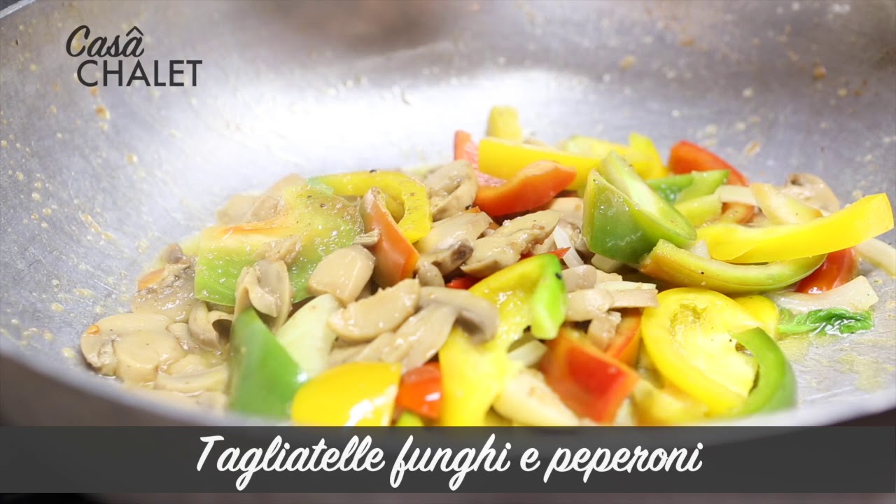 La ricetta: tagliatelle funghi porcini e peperoni