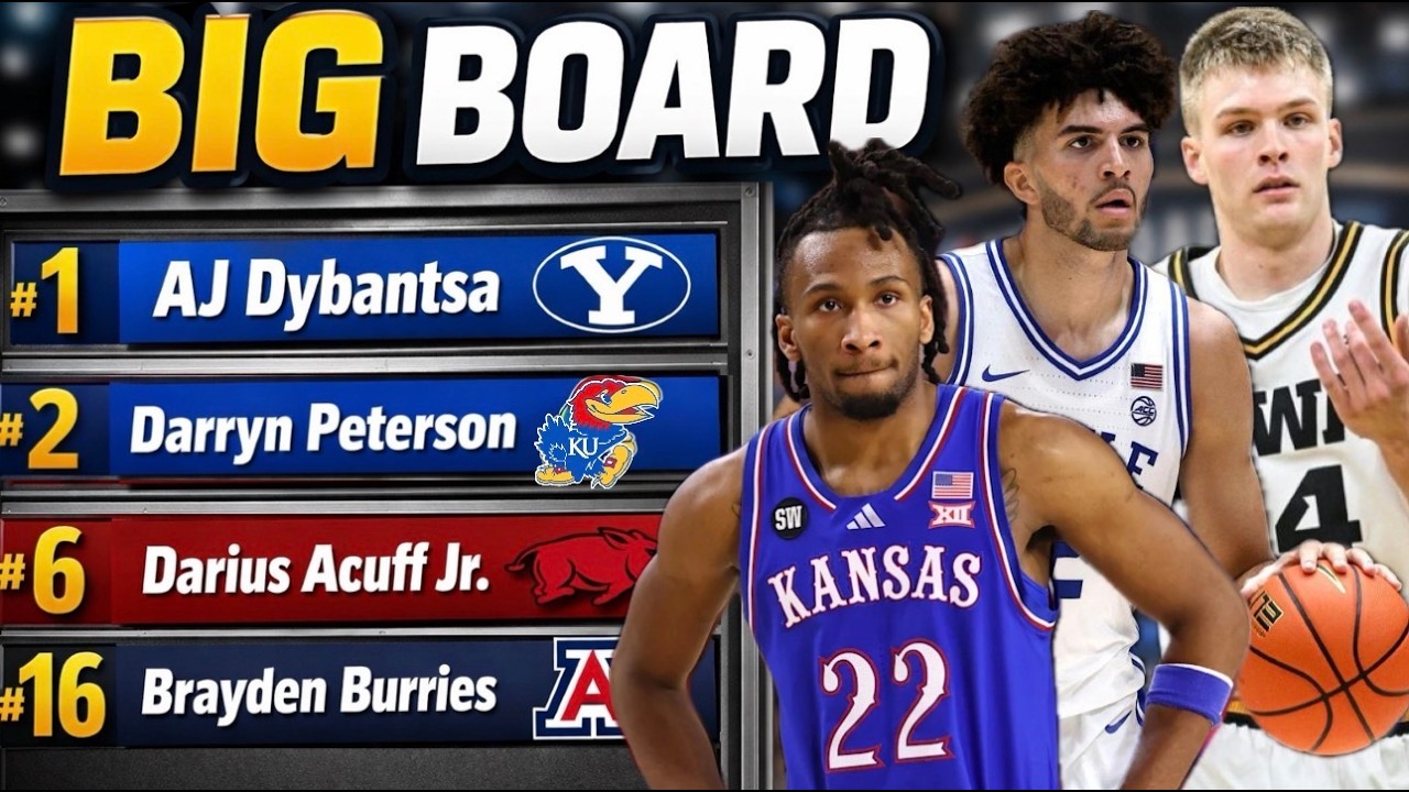 2026 NBA Draft Big Board | March Madness Big Board for 2026 NBA Draft