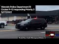 Warwick Police Department RI Cruiser P-12 Responding Priority 2