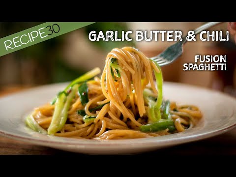 Garlic Butter and Chili Asian Style Spaghetti