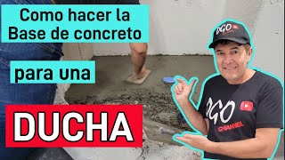 Como hacer base de concreto para una ducha