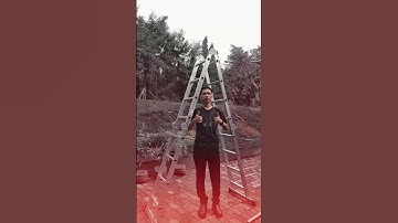 HOW TO OPEN AND CLOSE A 3 METER FOLDING LADDER👆💯 #justdoit #ladder #tutorial #shorts