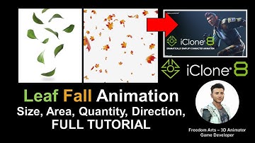 iClone 8 Left Fall 3D Animation - Wind Direction + Color + Area + Intensity - Full Tutorial 3D