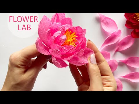 Paper pink peony | DIY Paper Flower Tutorial