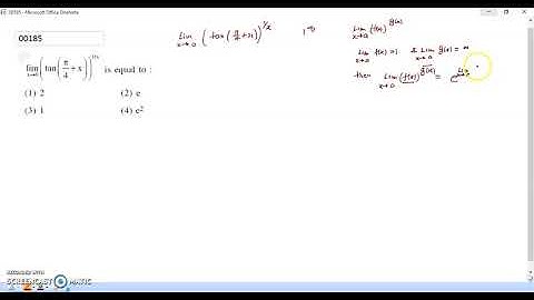 JEE MAIN 02 SEPTEMBER 2020 SIFT II MATHEMATICS VIDEO SOLUTION LIMIT