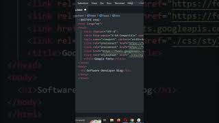 How to connect and Use Google Fonts  #shorts #code #programming screenshot 5