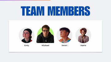 CREATE Stunning Animated Team Members Section Using HTML & CSS