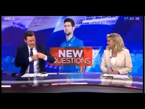 Channel 7 Wild Feed Mike Amor Rebecca Maddern on Novak Djokovic 2022 01 12