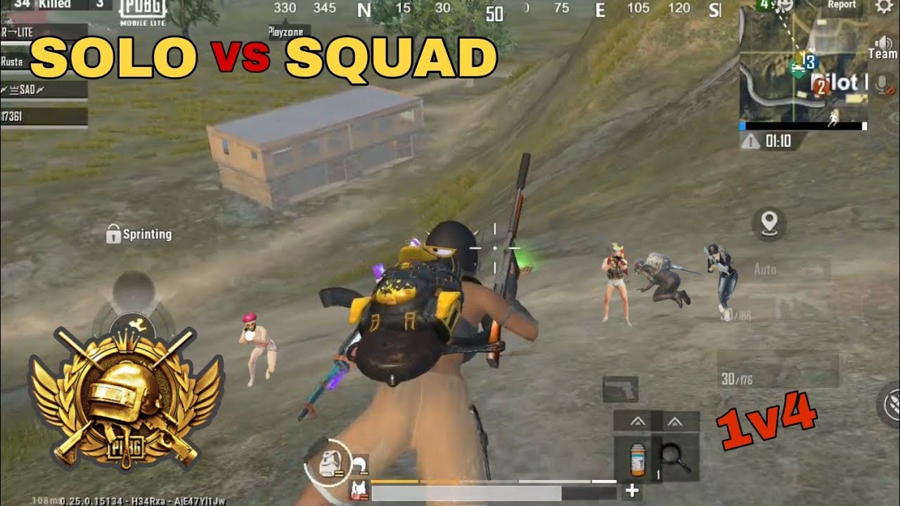 OMG 😱 SOLO VS SQUAD FULL GAMEPLAY 🔥 PUBG MOBILE LITE | GOD LITE YT ...