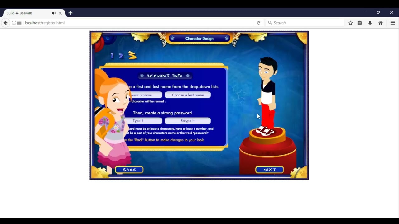 Build-A-Bearvile (Build-A-Bearville Rewritten) - Register and Character Creation (Original) (2023)