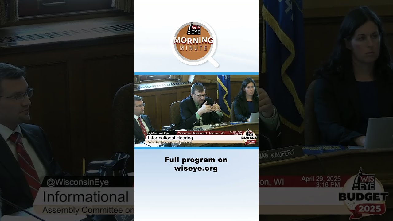 Funding Reform For WI Correctional Institutions Wisconsineye Wipolitics Wibudget Shorts