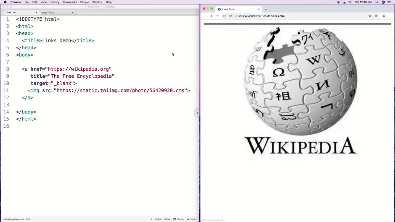 HTML Links Tutorial - YouTube