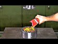 Can you turn Skittles Candy into Rock with the Hydraulic Press?