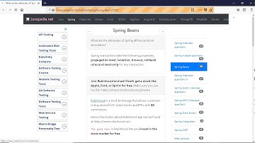 What are the attributes of Spring @Transactional annotation? | javapedia.net