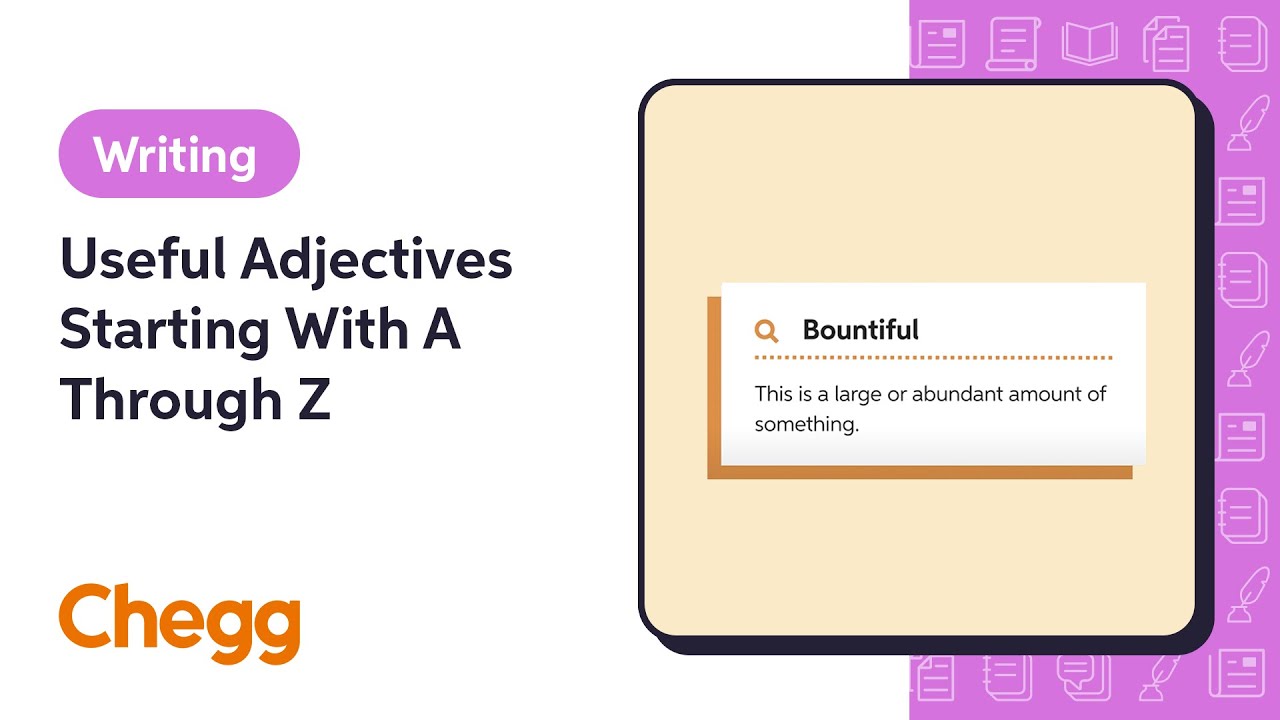 Adjectives That Start With A Through Z And Ideas For How To Use Them