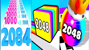 Number Run Shooting Vs Happy Cubes 2048 Vs Ball Merge 2048| New APK update
