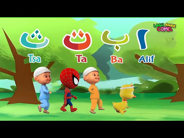 Alif Ba Ta Tsa Spiderman Bebek & Upin Ipin - Belajar dan Menyanyi Huruf Hijaiyah - Lagu Anak Islami class=