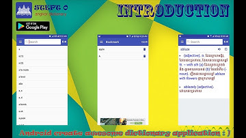 How to create awesome dictionary app in android with SQLite (STEP 0: INTRODUCTION)