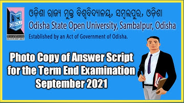 Photo Copy of Answer Script for the Term End Examination September 2021 | Sumitab Nayak