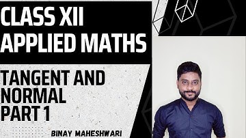 #Class 12 Applied Maths|Tangent and Normal|M.L Aggarwal Exe 6.2|@binaymaheshwari2808