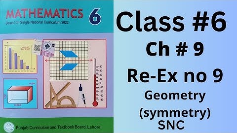 Class 6th, Ch no 9, Re-Ex  9(Complete ), Geometry (Symmetry), SNC, PTB.