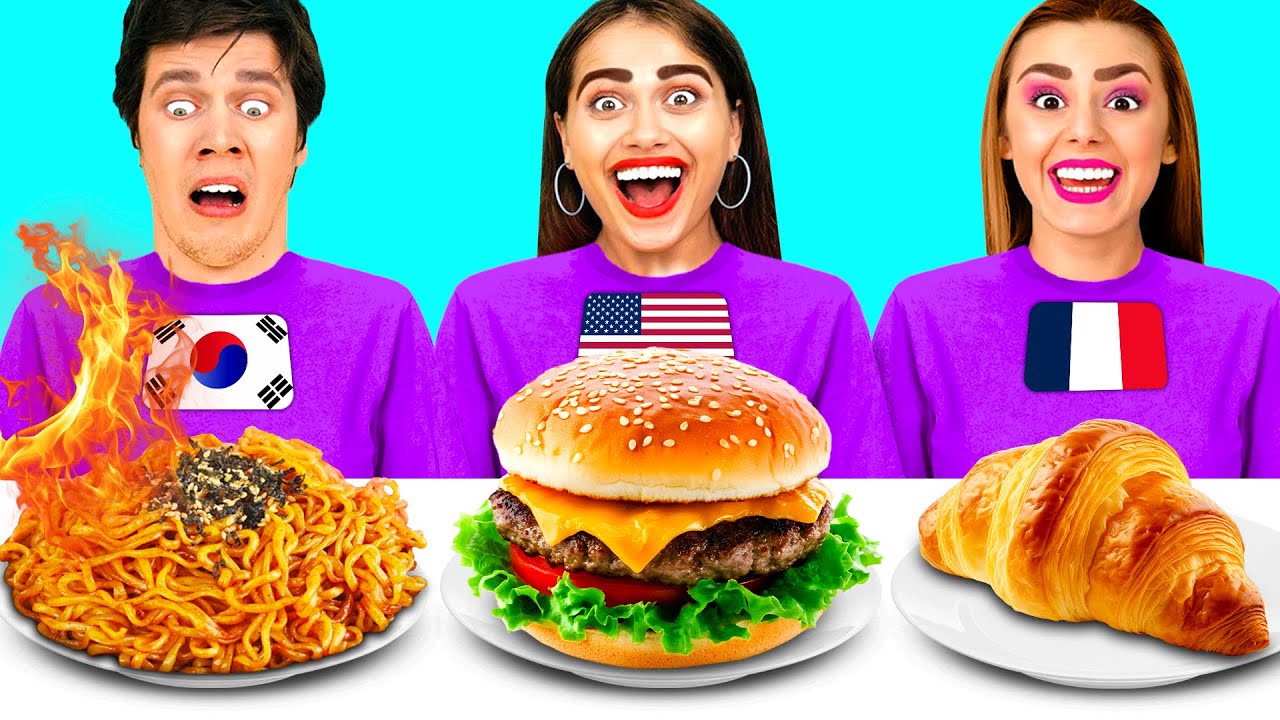 Essen aus Verschiedenen Ländern Challenge | Erstaunliche Küchenrezepte von Ideas4Fun Challenge